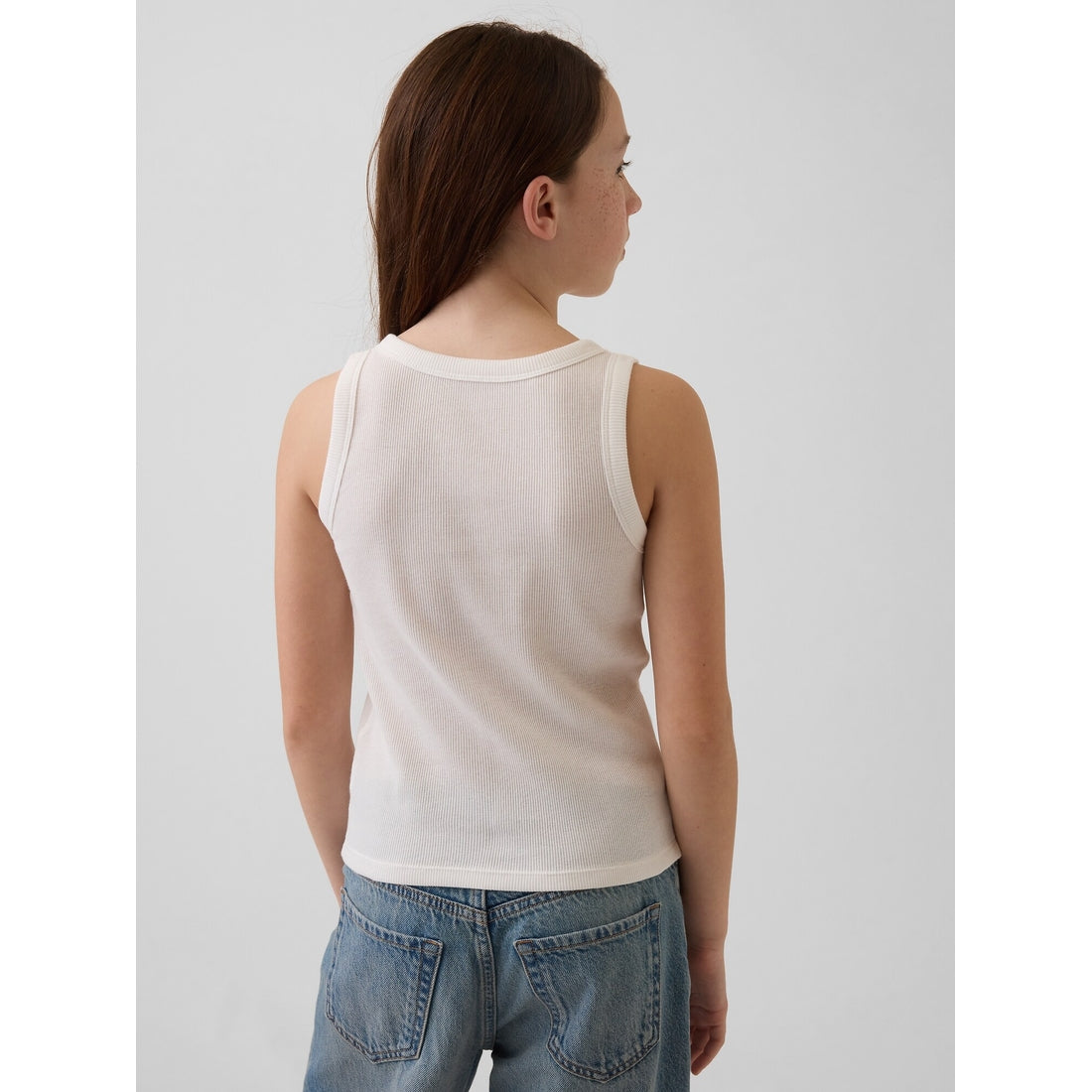 Girls' Kid Rib Scoop Tank Top