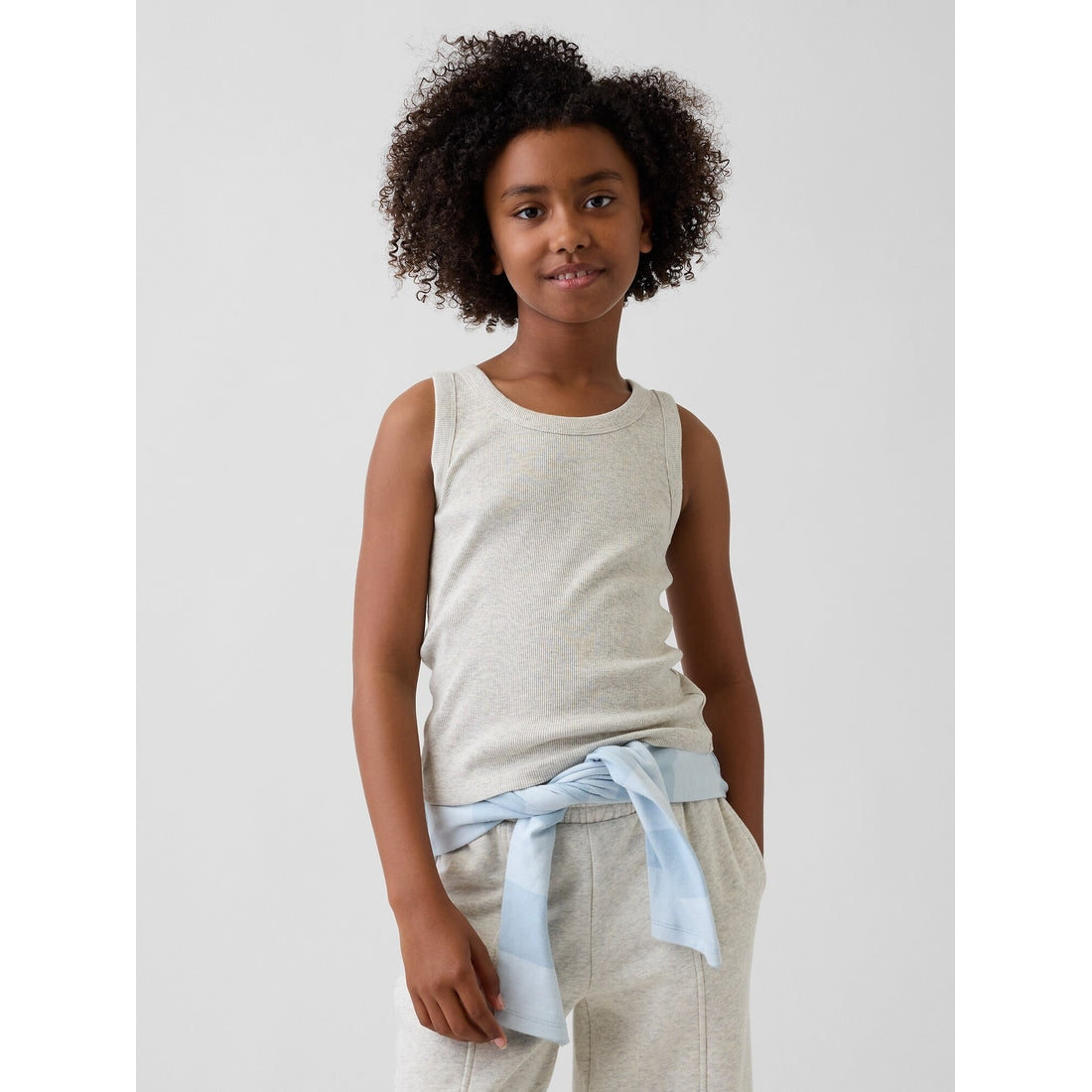 Girls' Kid Rib Scoop Tank Top
