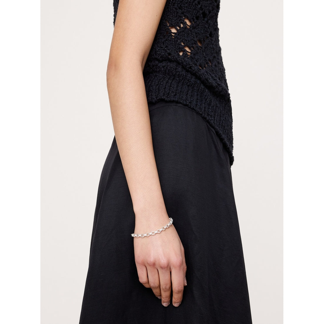 Women's Mini Double Oval Link Chain Bracelet