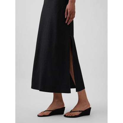 Women's Linen-Blend Maxi Slip Skirt