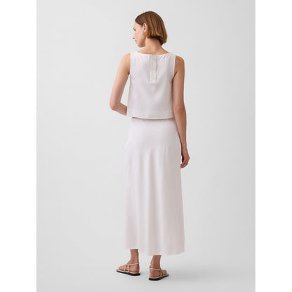 Women's Linen-Blend Maxi Slip Skirt