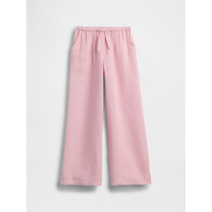 Girls' Cotton Gauze Wide-Leg Pants