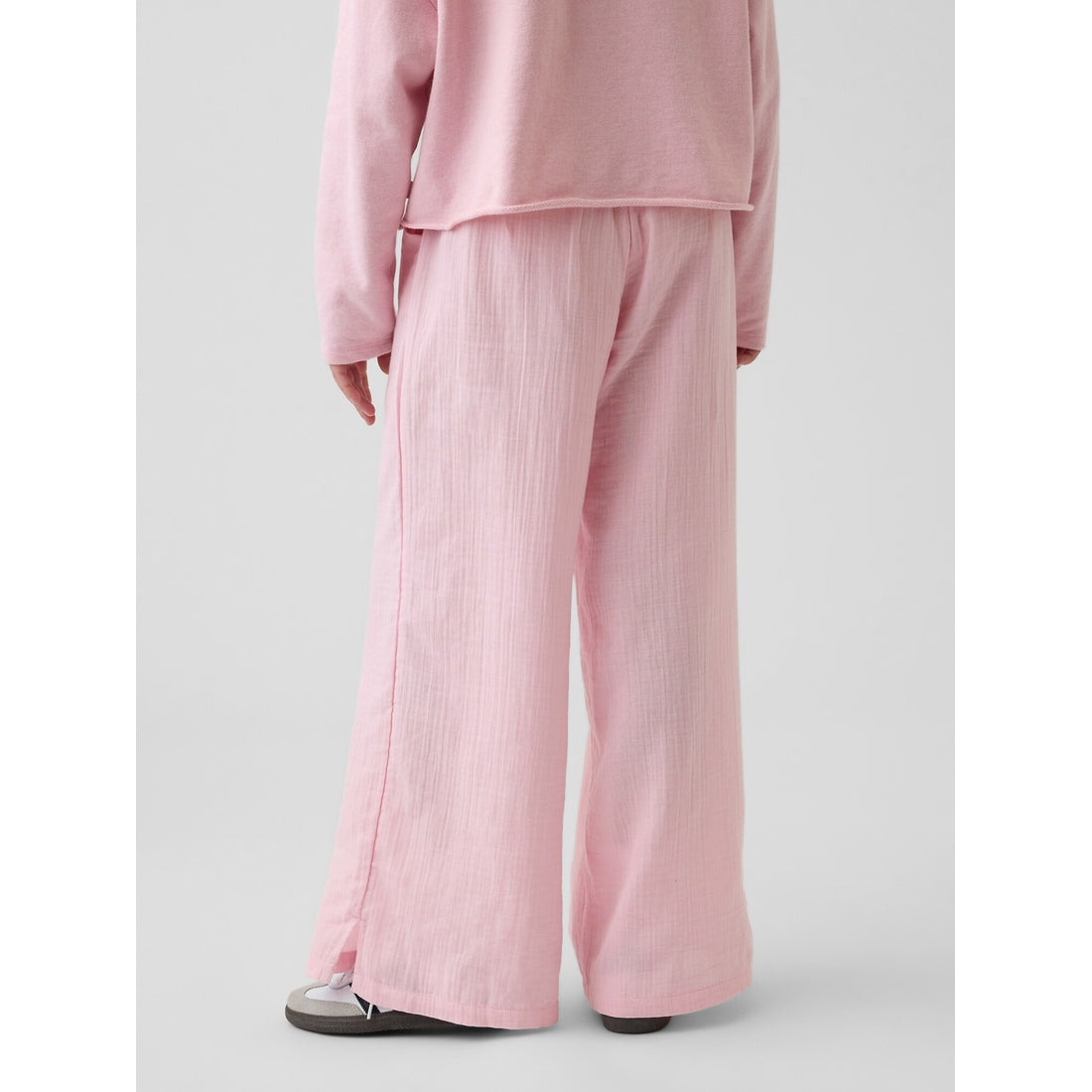 Girls' Cotton Gauze Wide-Leg Pants