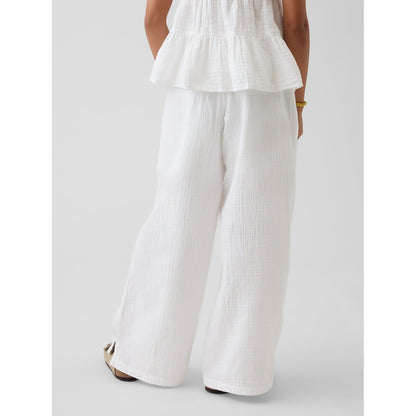 Girls' Cotton Gauze Wide-Leg Pants