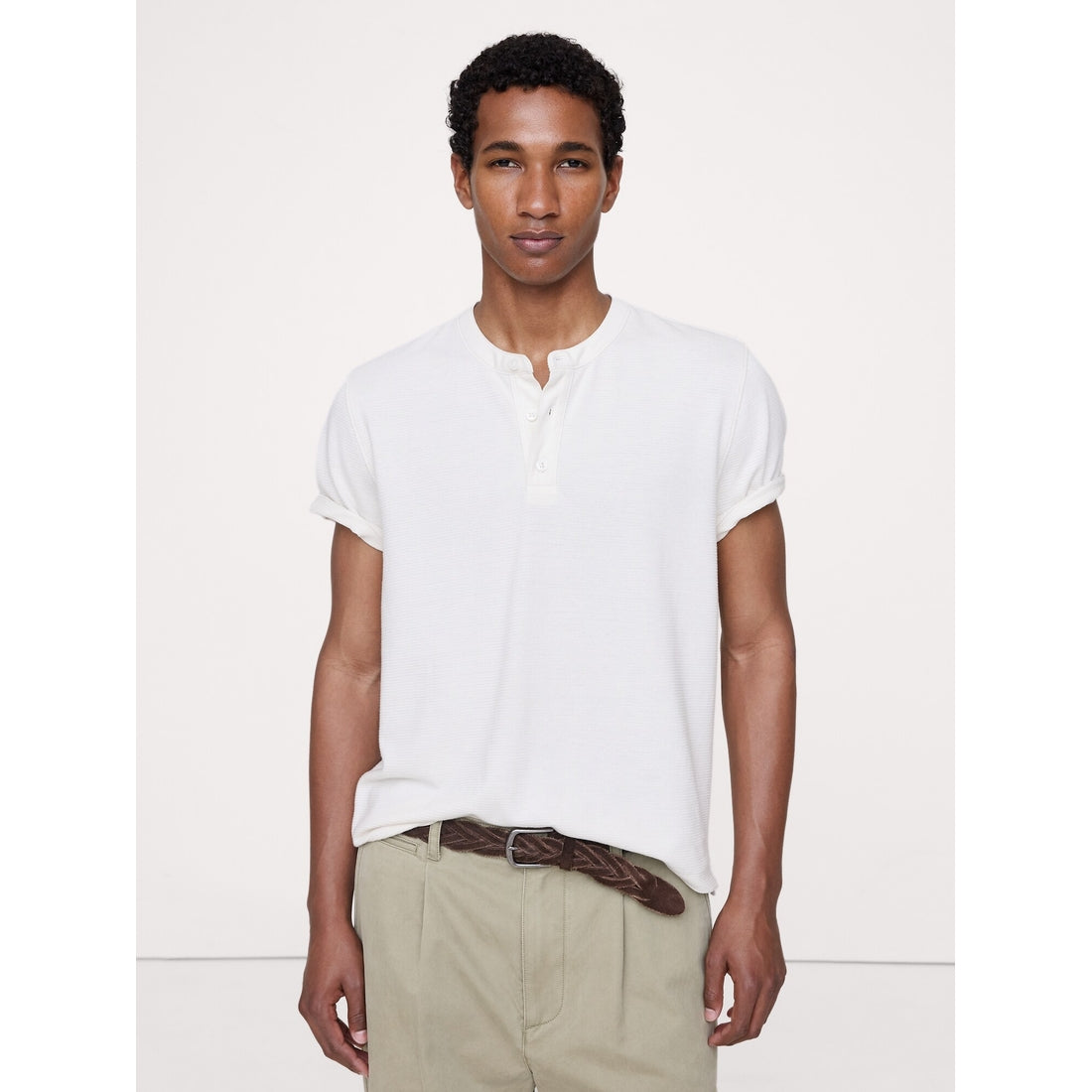 Men's Mesh Henley T-Shirt