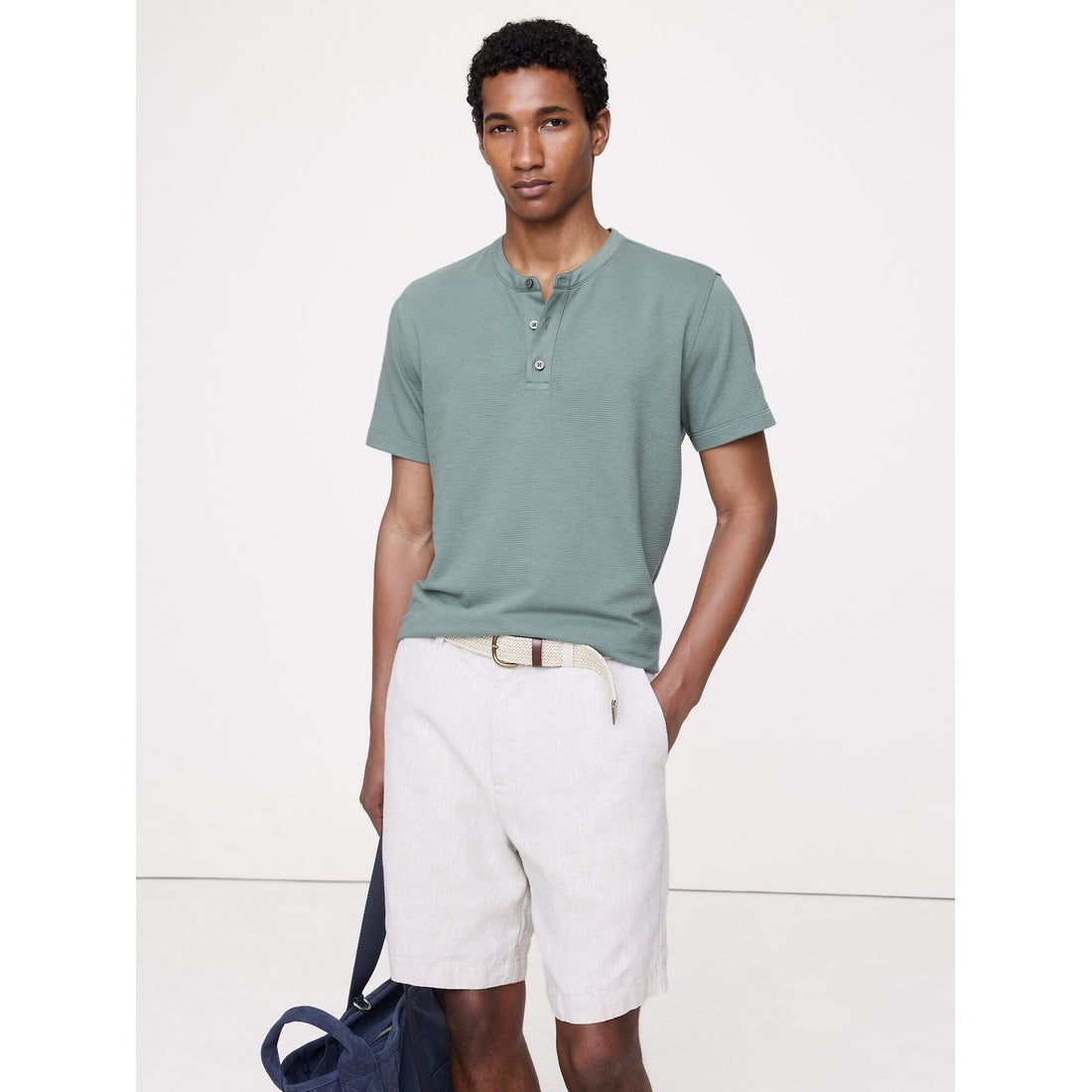 Men's Mesh Henley T-Shirt