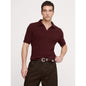 Men's Ribbed Stretch-Cotton Johnny-Collar Polo Shirt