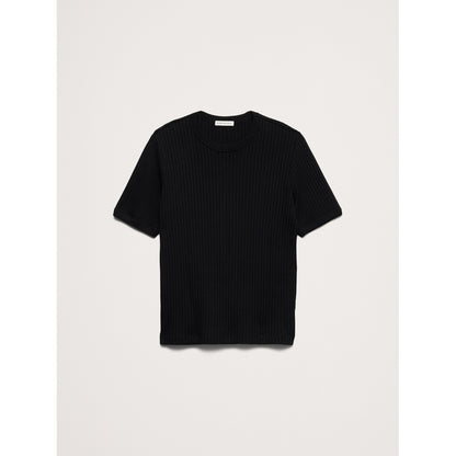 Men's Ribbed Stretch-Cotton Crew-Neck T-Shirt
