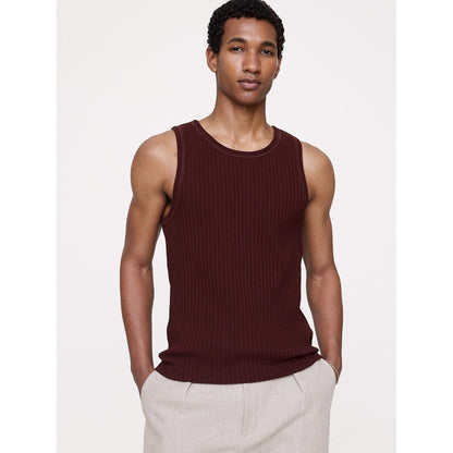Men's Ribbed Stretch-Cotton Tank