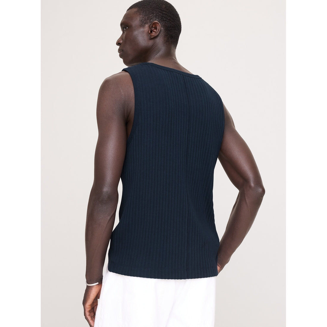 Men's Ribbed Stretch-Cotton Tank