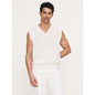Men's Cotton-Linen Slub V-Neck Sweater Vest
