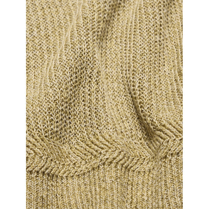 Men's Linen-Cotton Johnny-Collar Sweater Polo Shirt