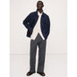 Men's Relaxed Linen-Cotton Pleated Pull-On Pant