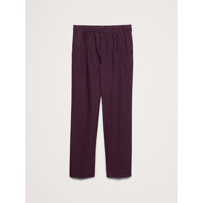 Men's Straight Linen Pull-On Dress Pant