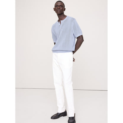 Men's Cotton-Silk Henley T-Shirt
