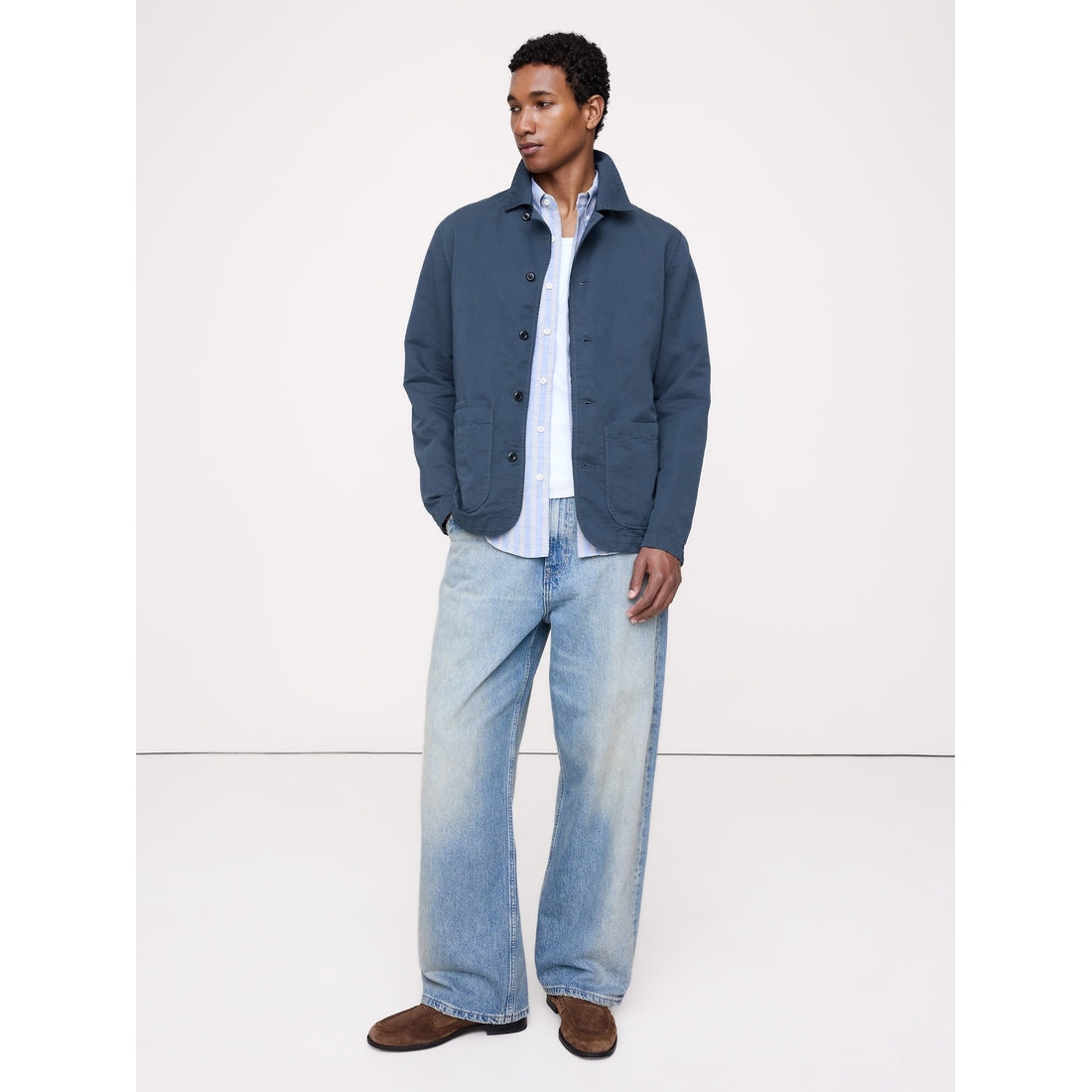 Men's Italian Linen-Cotton Shirt Jacket