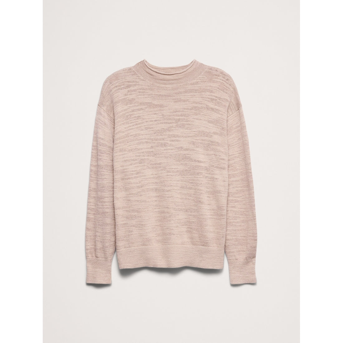 Men's Linen-Cotton Slub Roll-Neck Sweater