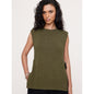 Women's Chunky Cotton-Blend Sweater Vest With Open Sides