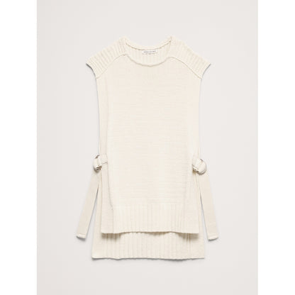 Women's Chunky Cotton-Blend Sweater Vest With Open Sides
