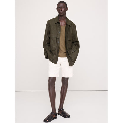 Men's Linen Canvas Utility Jacket