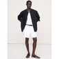 Men's Relaxed-Fit Cotton-Linen Banded-Collar Shirt