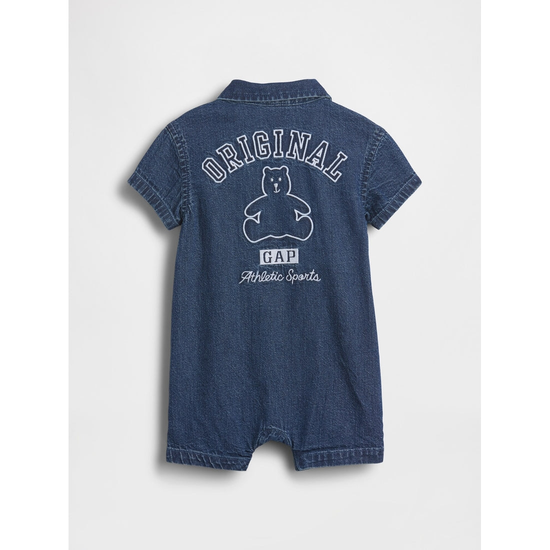 Baby Gingham Denim Colorblock Shorty One-Piece