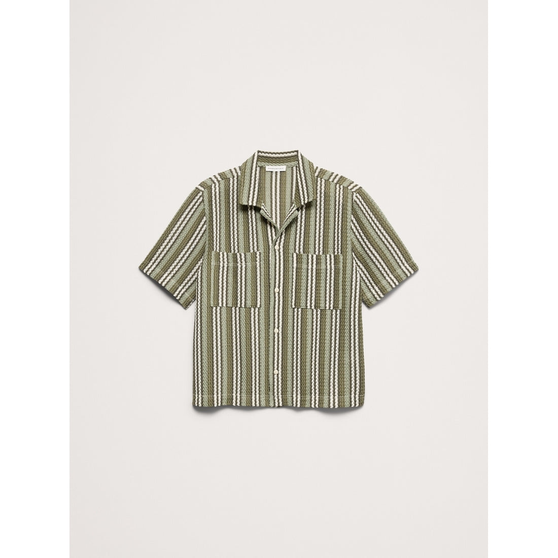 Men's Crochet Stripe Resort Shirt