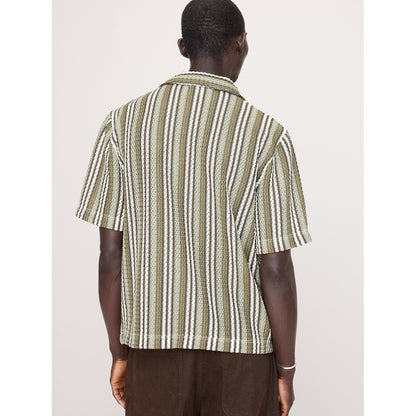 Men's Crochet Stripe Resort Shirt