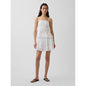 Women's Pintuck Lace-Trim Easy Mini Skort