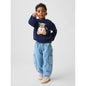 Toddler & Stripe Pull-On Barrel Jeans