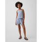 Girls' Linen-Cotton Lace-Trim Easy Shorts