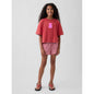 Girls' Linen-Cotton Lace-Trim Easy Shorts