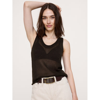 Women's Leather Oval-Buckle Belt