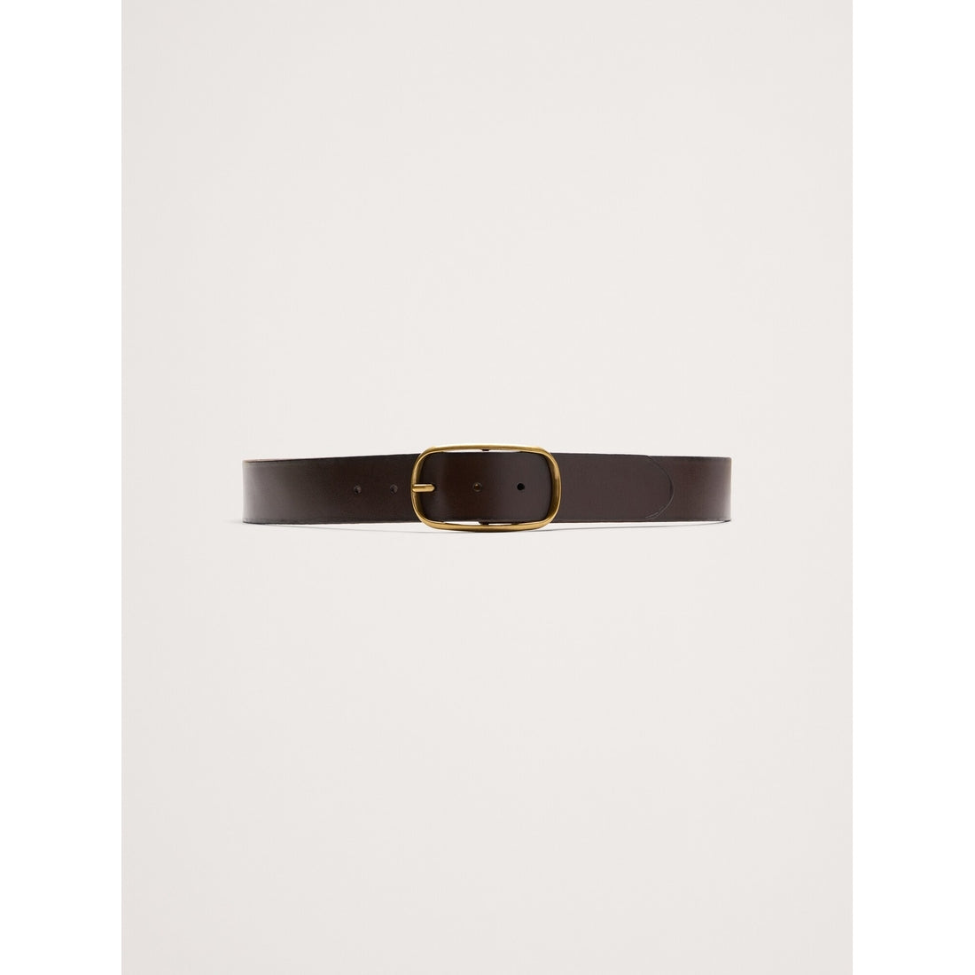 Women's Leather Oval-Buckle Belt