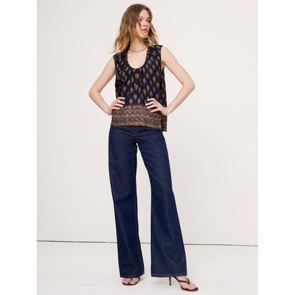 Women's Viscose-Linen Scoop-Neck Tank