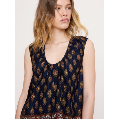 Women's Viscose-Linen Scoop-Neck Tank