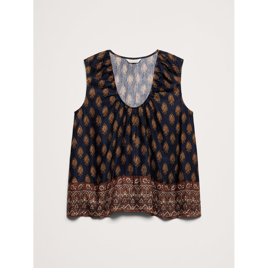Women's Viscose-Linen Scoop-Neck Tank