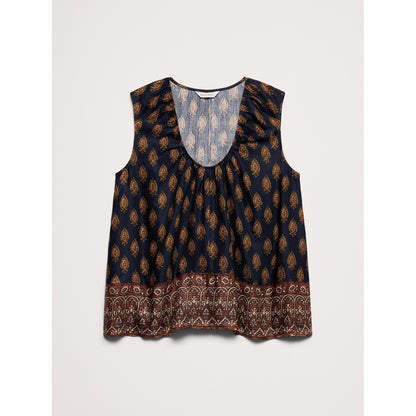 Women's Viscose-Linen Scoop-Neck Tank