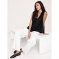 Women's Viscose-Linen Scoop-Neck Tank