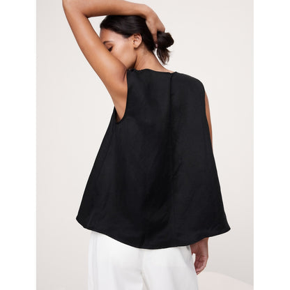Women's Viscose-Linen Scoop-Neck Tank