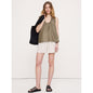 Women's Viscose-Linen Scoop-Neck Tank