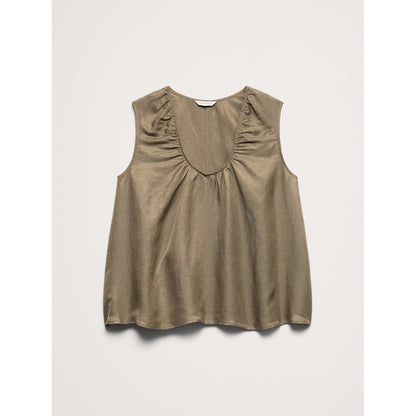 Women's Viscose-Linen Scoop-Neck Tank