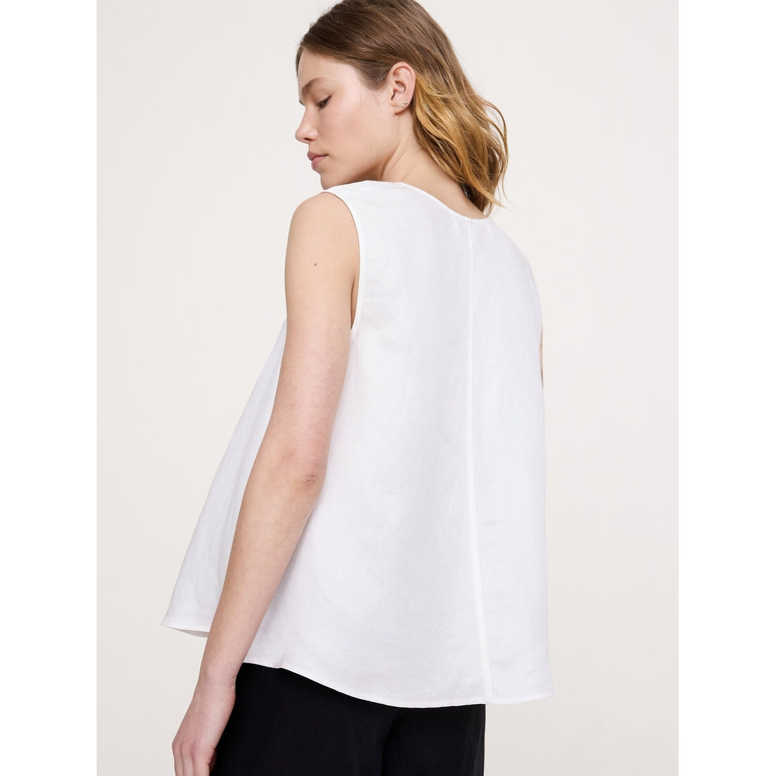Women's Viscose-Linen Scoop-Neck Tank