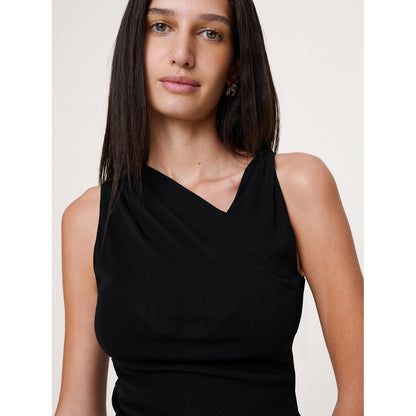 Women's Mesh Twisted-Shoulder Top