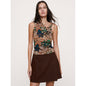 Women's Mesh Twisted-Shoulder Top
