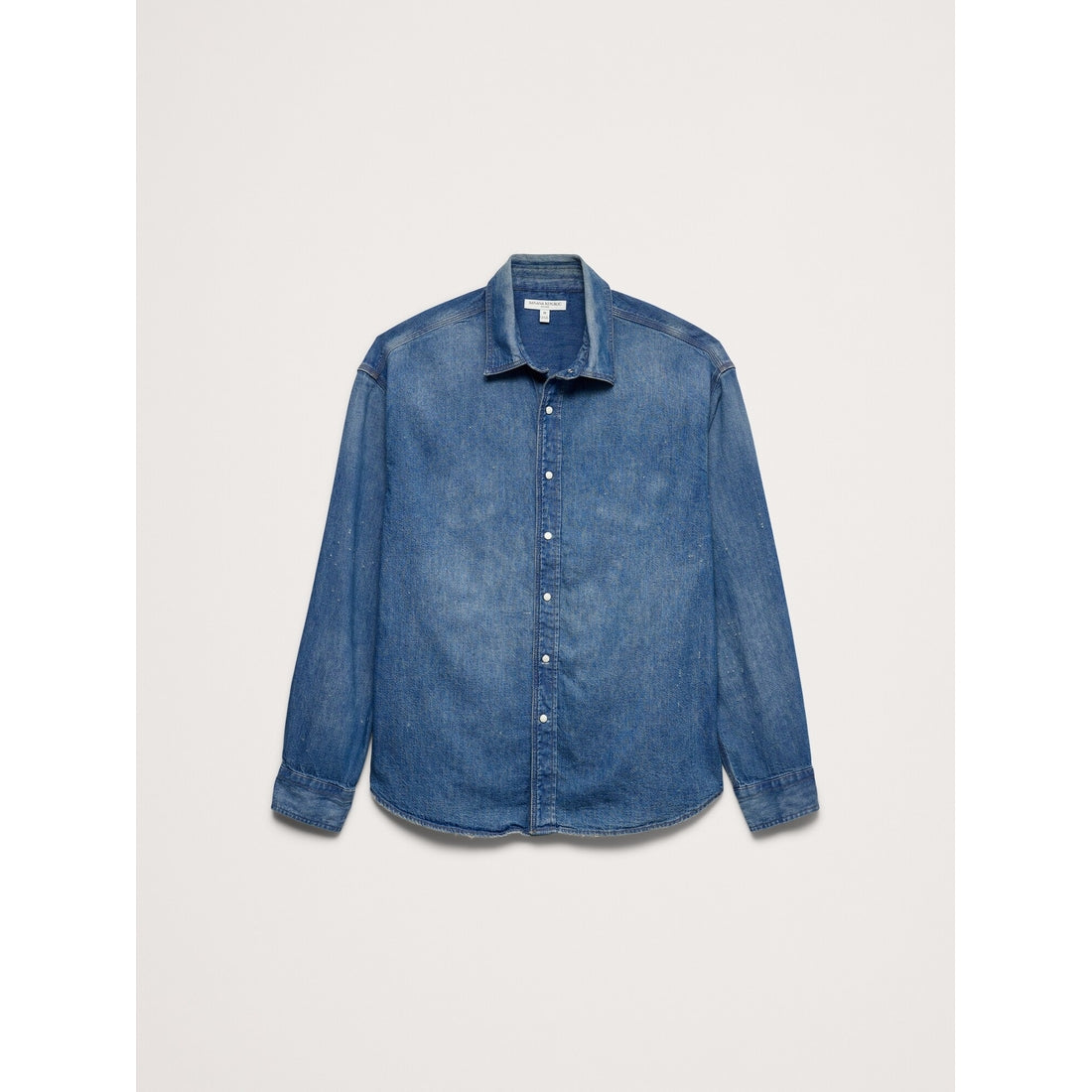 Men's Relaxed-Fit Denim Shirt With Snaps