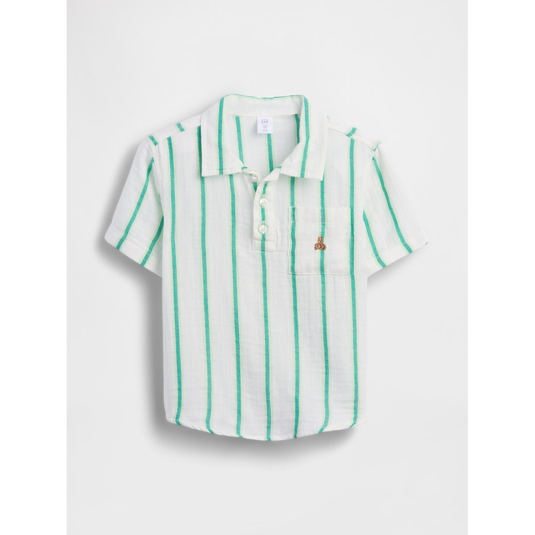 Toddler & Cotton Gauze Print Polo Shirt Shirt