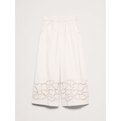 Women's The Pull-On Wide-Leg Ankle Pant In Embroidered Poplin