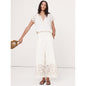 Women's The Pull-On Wide-Leg Ankle Pant In Embroidered Poplin