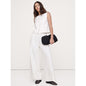 Women's High-Rise Wide-Leg Linen Pull-On Ankle Pant